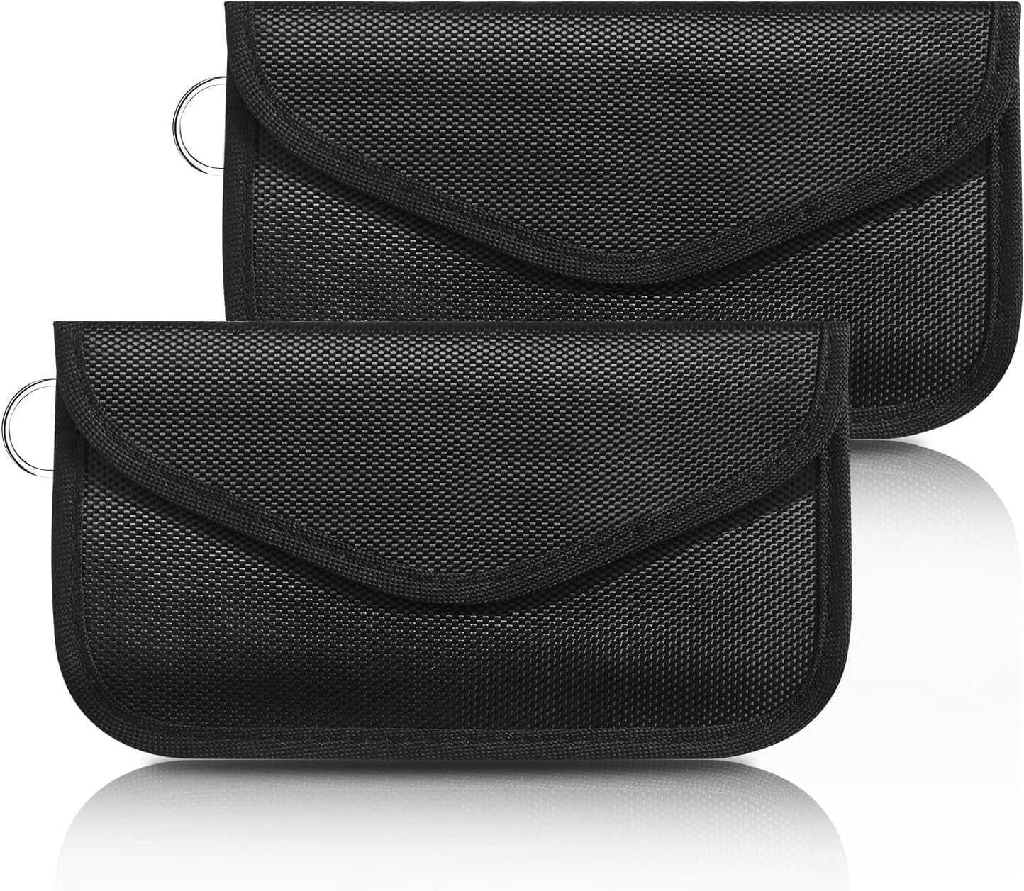 Bags for Phone and Key Fob 2 Pack Pouchs Faraday Car Key Signal Blocker RFID Blocking Pouch Car Keys Fob Protector 78 Anti Theft Phone Pouch with Sign
