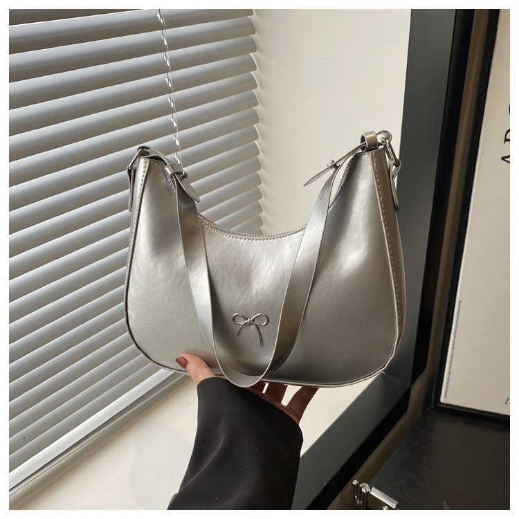 Free Shipping New Designer Bag Solid Color Trendy Textured Underarm Bag Luxury Bag Versatile Fashion Crossbody Bag French Niche Single Shoulder Handba
