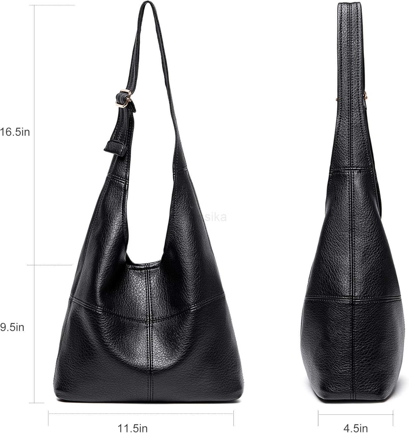 Hobo Bag Purse for Women Ultra Soft Foldable Shoulder Slouchy Handbags with Cosmetic bag M250910