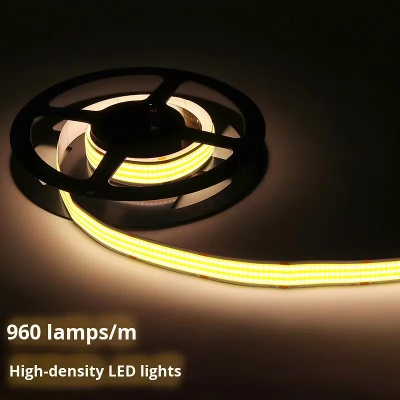 High Brightness 15mm Wide 3 Rows 25W/M 960LED 24V Flexible COB LED Strip Light 3000K/4000K/6500K