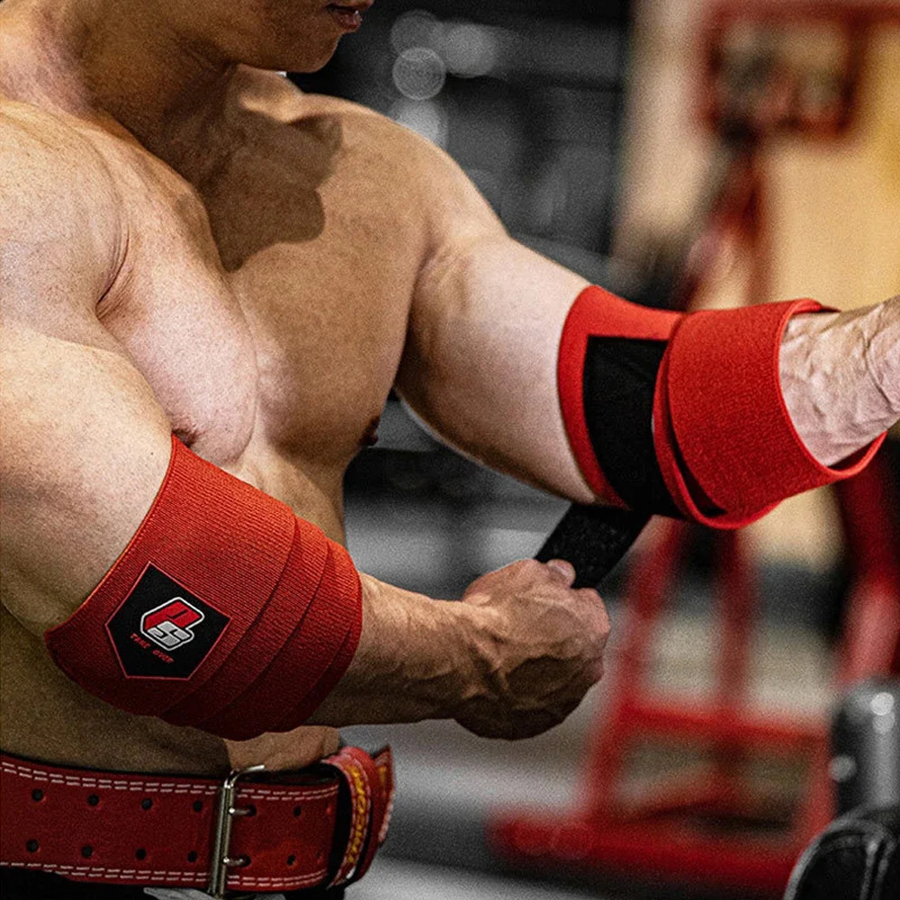 1PC PSIII 150cm Premium Elbow Pads Wrap Strap Bandage Brace Support Gym Fitness Sport Protecter for Weightlifting Bench Press 250909