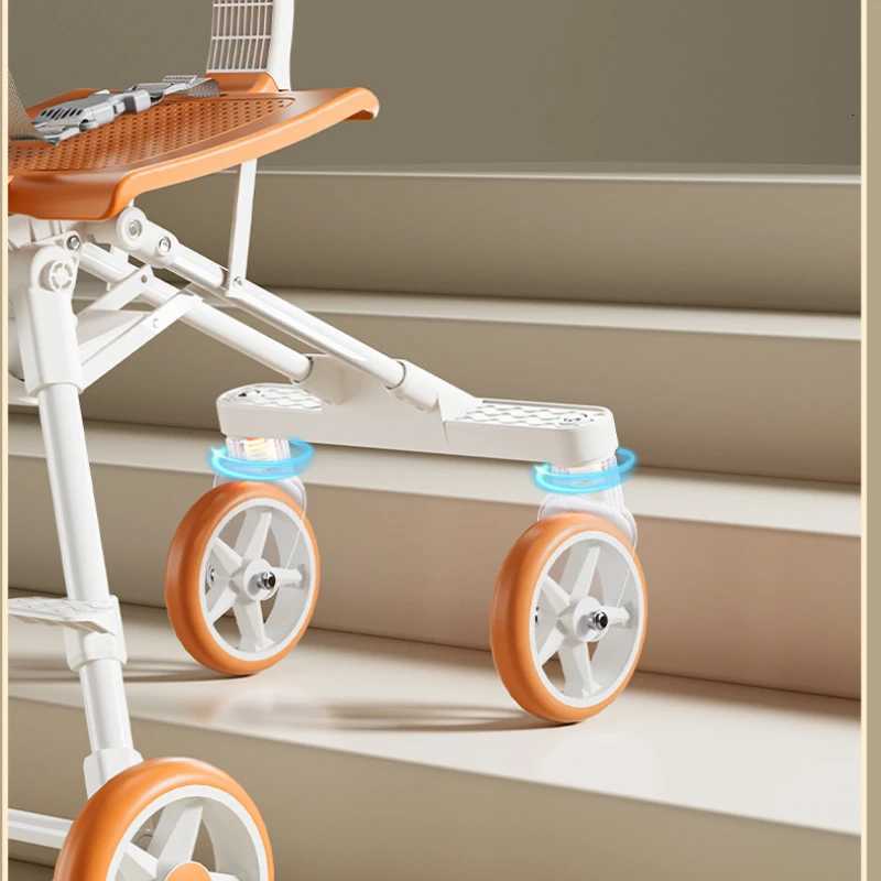 Childrens Baby Stroller Lightweight and Foldable Baby Can Sit or Lie Down Onebutton Folding Twoway Baby Stroller W250910