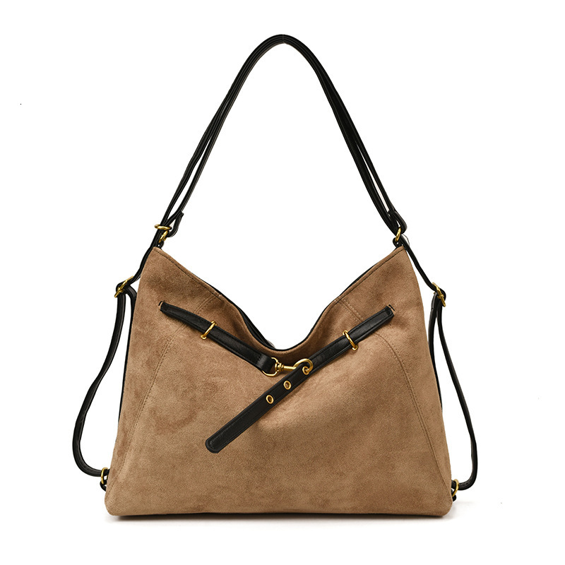 Free shipping designer Vintage Suede Tote Bag for Women Simple Texture Versatile Backpack Large Capacity High-End Commuter Bag Shoulder Bag Crossbody 