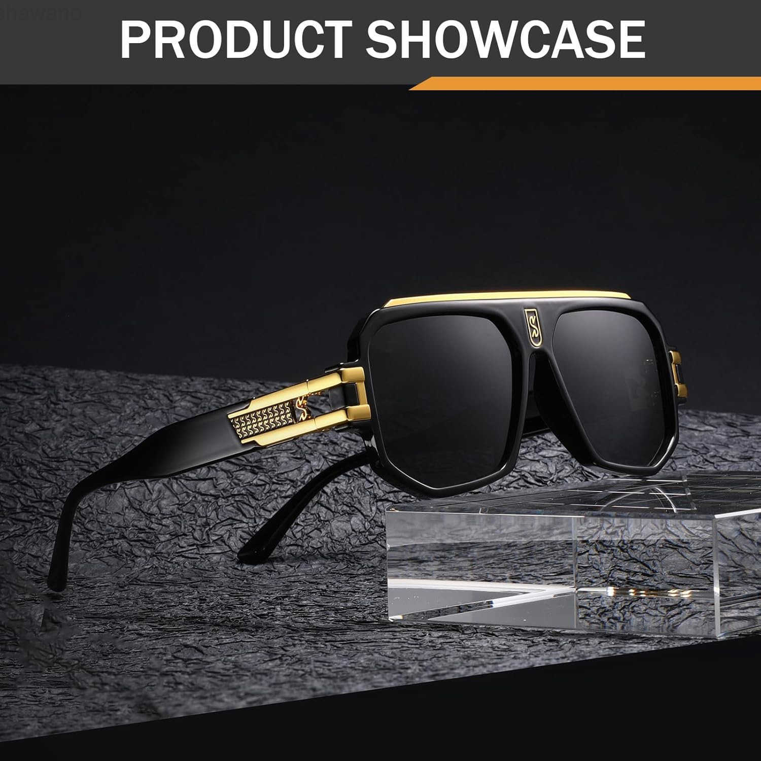 Retro Polarized Pilot Sunglasses Men Women Vintage Square Metal Designer Style 80s Shades EyewearW250910