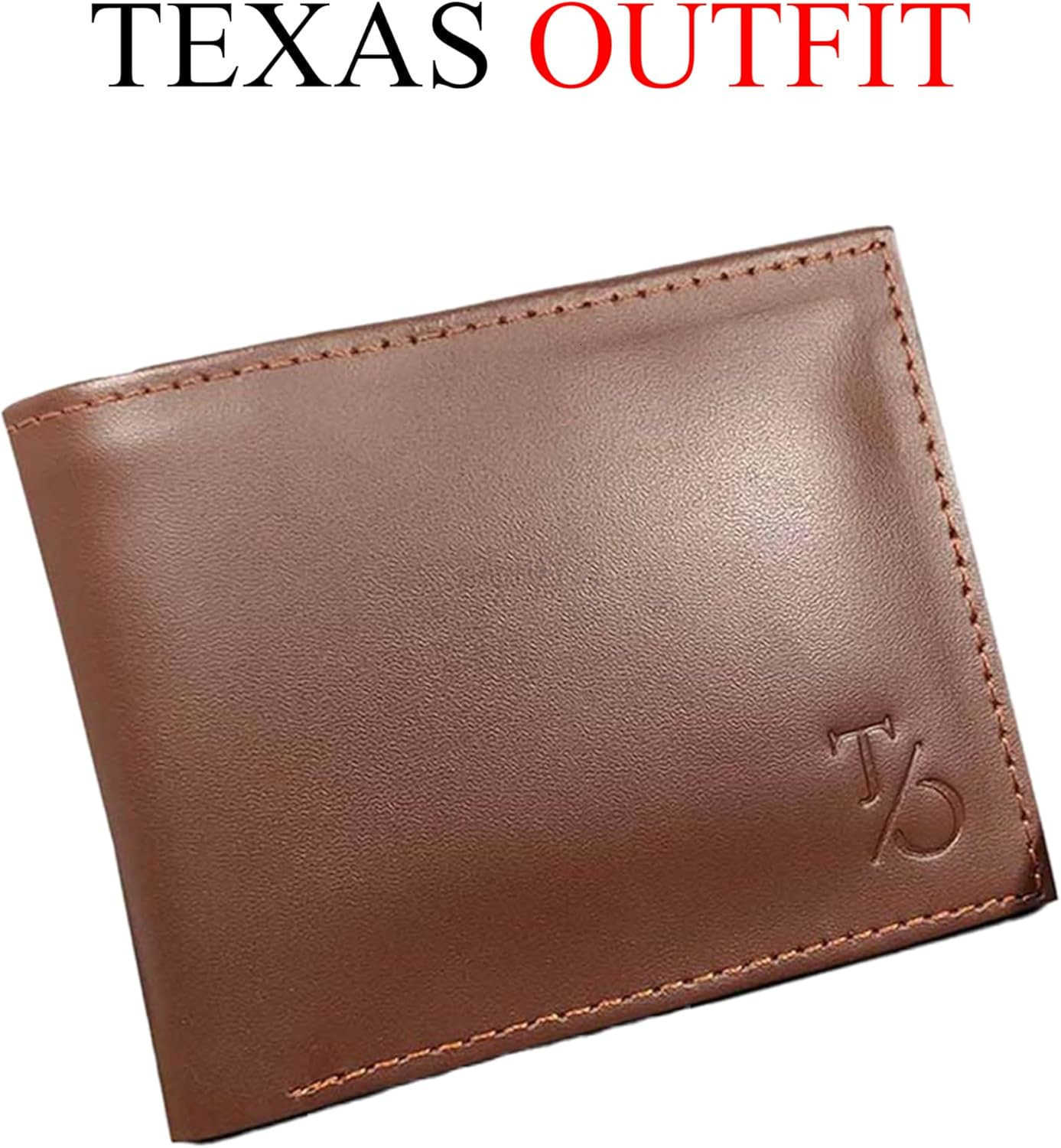 Leather Wallets For Men Genuine Wallet Slim Bifold with 6 Card Slots BrownZ250910