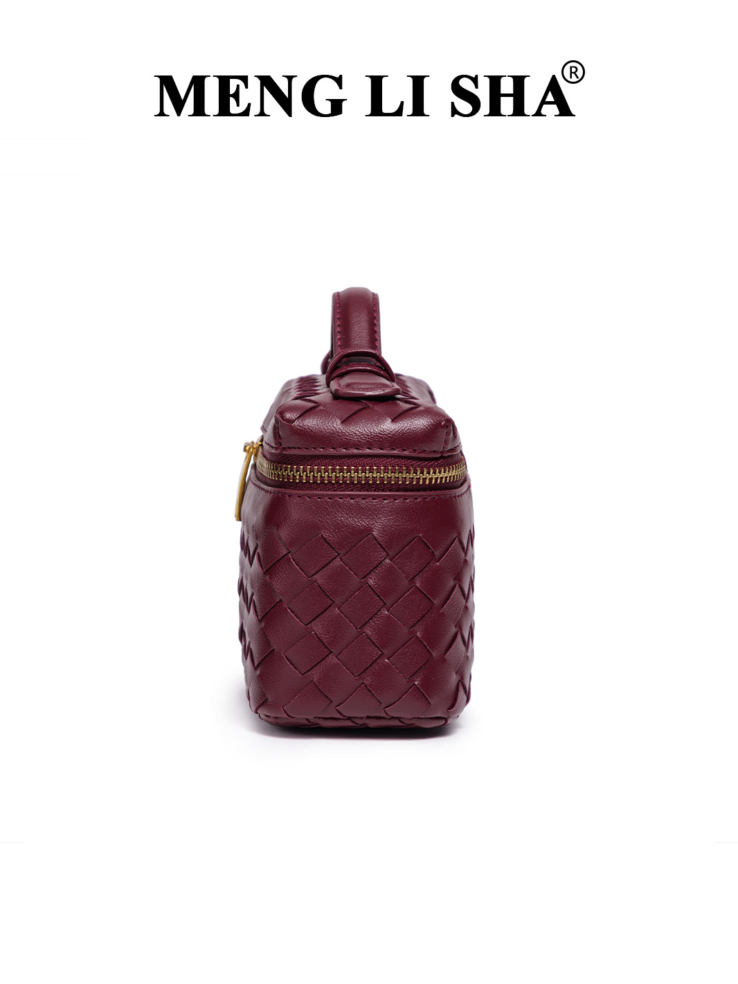 Free Shipping 2025 New Vintage Hand Woven Box Bag Chic Minimalist Top Handle Shoulder Crossbody Bag Elegant