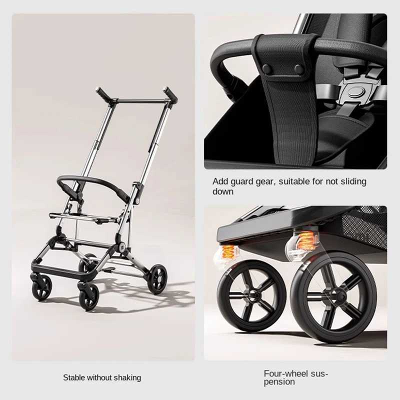 The Free Baby Stroller Can be Folded with One Button Lightweight Oneway Push Newborn Stroller Mini Pocket Car Sunshade W250910