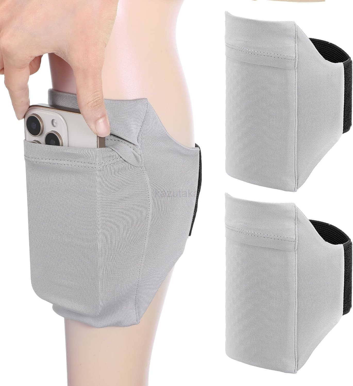 Leg Phone Holder Cell Phone Leg Straps Ankle Wallet Thigh Phone Holder Wallet Calf Straps Adjustable Arm Pouch Non Slip Sports Armband Storage Bag for