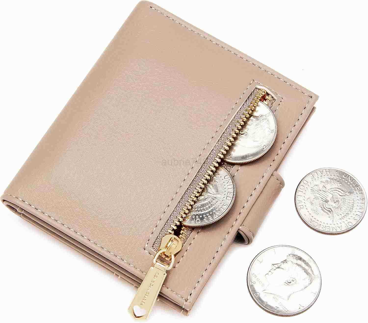 Small Wallets for Women Slim Bifold CARD Holder Minimalist Zipper Coin PocketZ250910