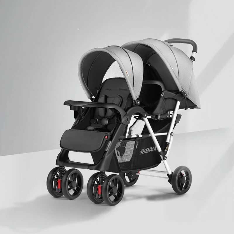 Lightweight Twin Baby Stroller The Baby Stroller Can Sit or Lie Down Collapsible Front and Rear Seat Twin Stroller W250910