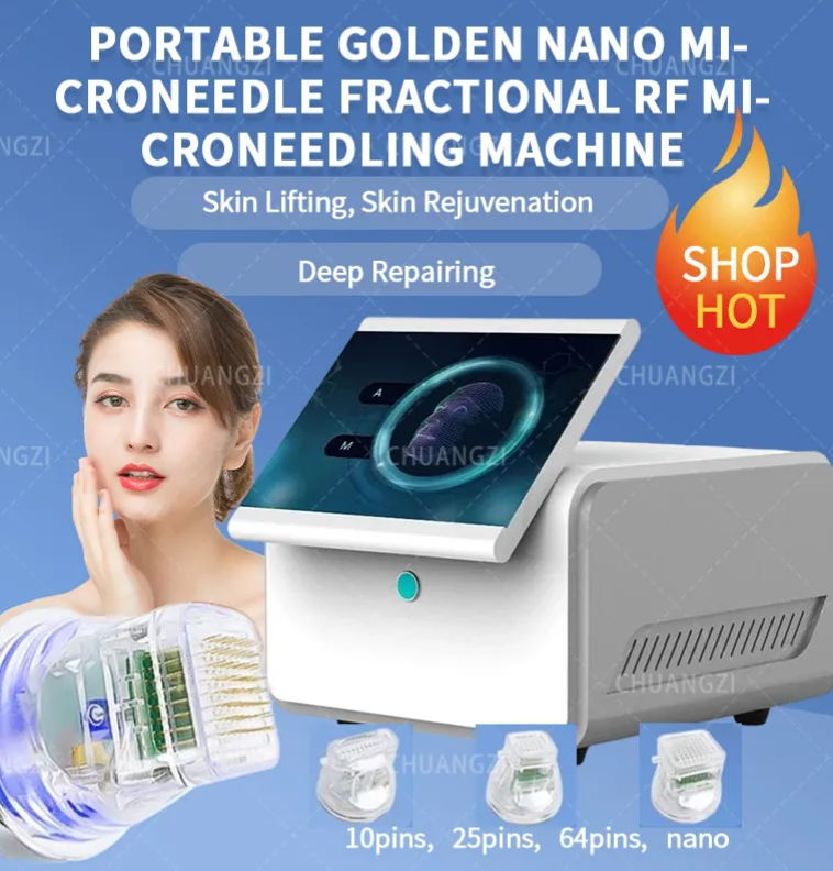 Fractional RF Microneedling RF Skin Tightening Machine for Face Wrinkles Removal Skin Rejuvenation Auto Microneedle