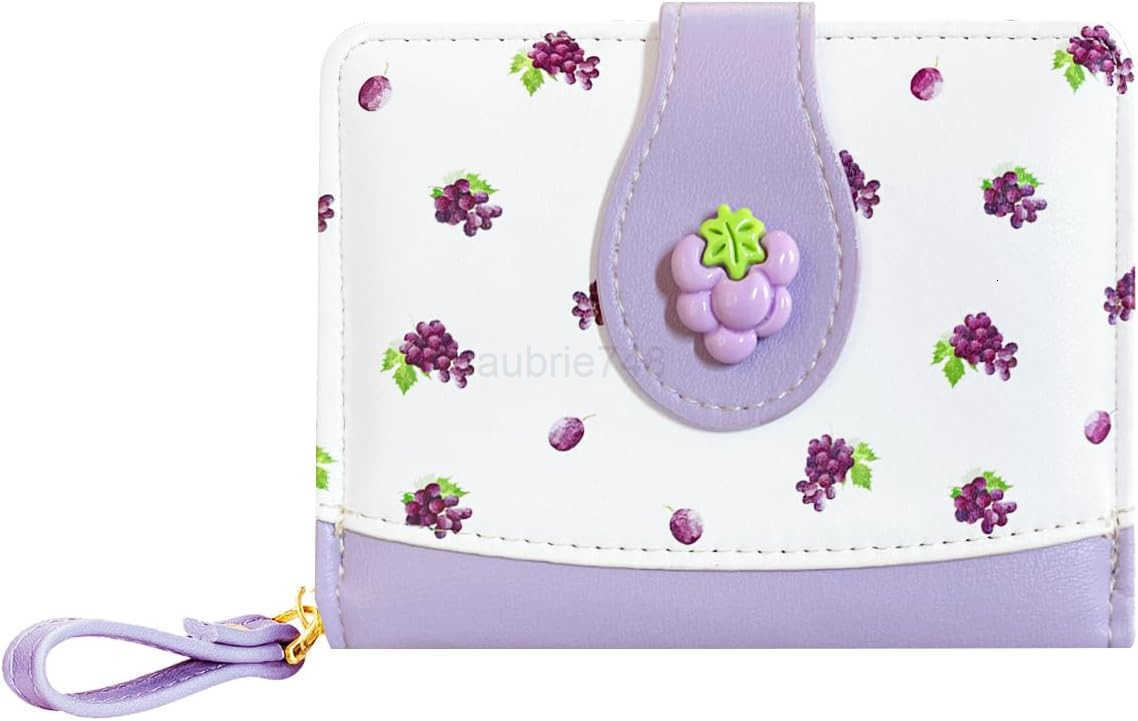 Fashion Cutest Fruit Prints Wallet Card Slots Small Wallet with Zipper Coin Pouch Wallet for Women Girls CHERRYZ250910