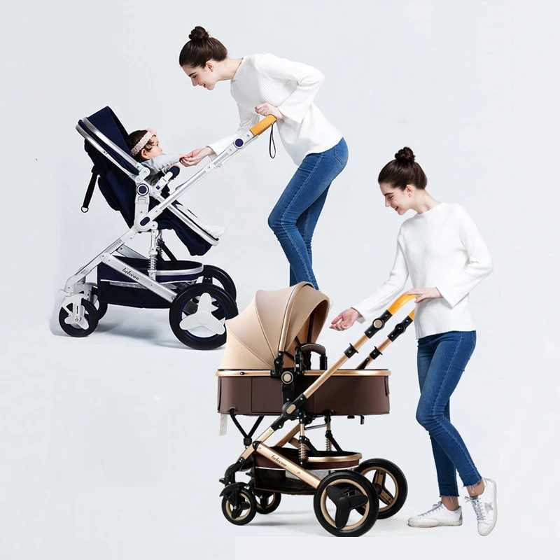 Newborn 2 In 1 Baby StrollerLuxury high landscape baby carriageFolding pramtravel Pushchairbaby trolley carbaby strollers W250910