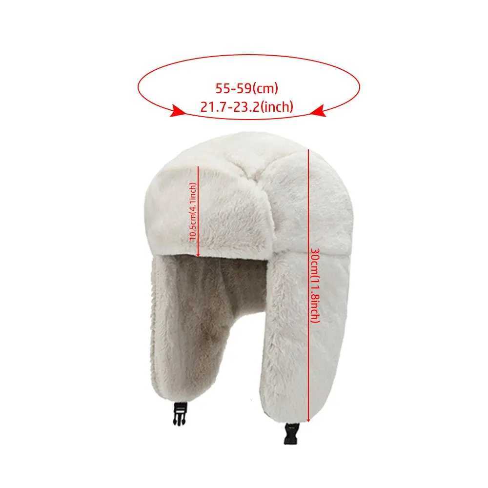 Men Women Thick Plush Bomber Hat Warm Winter Hat Trper Hats Russian Ushanka Snow Cs Earfl BonnetXJ250910