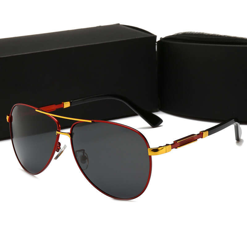 New Men's Classic Polarized Sunglasses Japanese and Korean Trend Frog Eyeglasses Can Be Paired with Prescription Lenses 8858