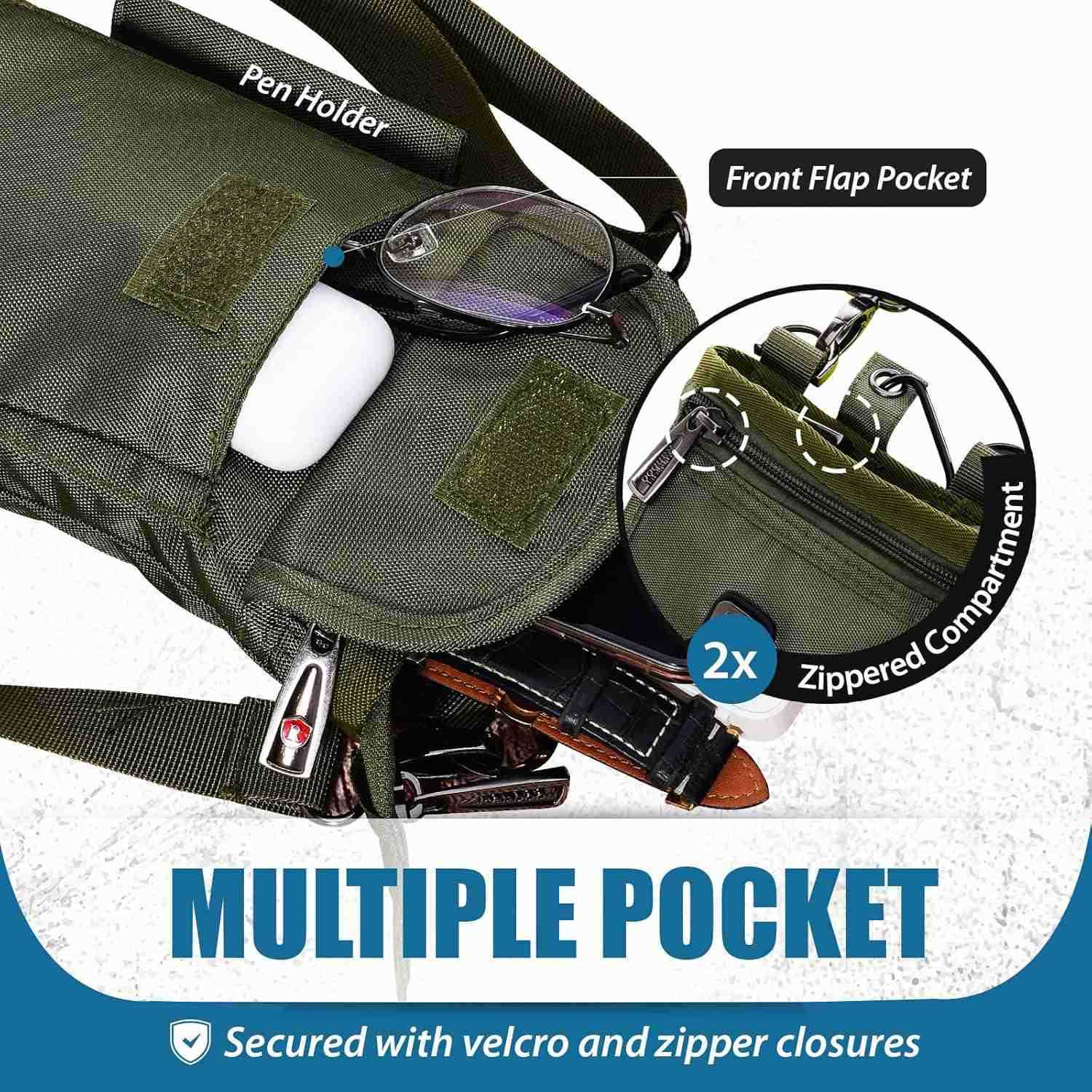 Nylon Phone Belt Pouch Fit for iPhone 16 Pro Max 15 Pro Max 14 13 12 Pro Max S25 Plus S24 Ultra S23 Ultra Holster Case with Belt Clip Crossbody Cell P