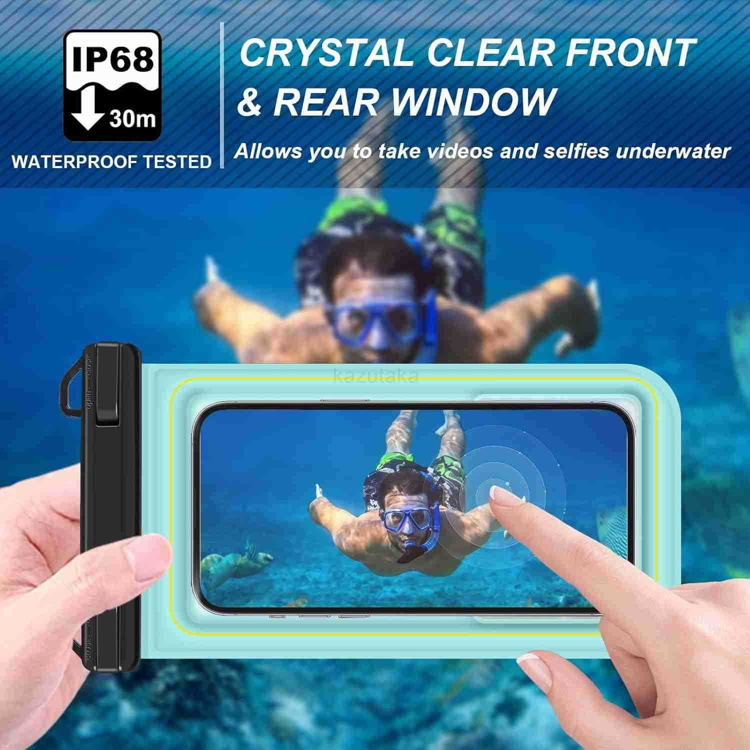 Waterproof Phone Pouch Water Proof Cell Phone Dry Bag with Adjustable Lanyard IP68 Waterproof Phone Case for iPhone 16 Pro 15 14 13 Pro Max Goog Z2509