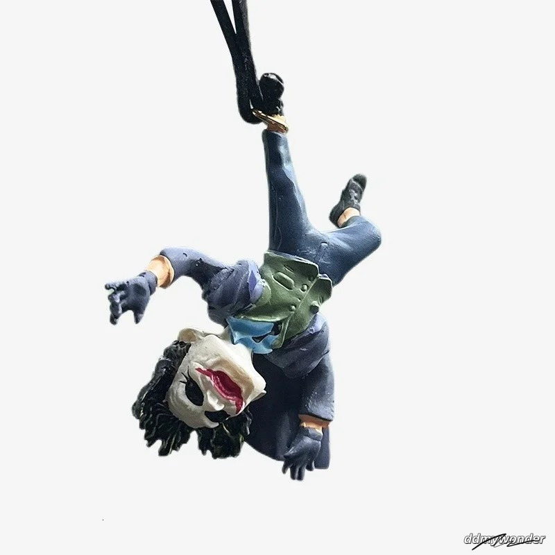 Car Pendant The Joker Hanging Acrobatic Clown Anime Figure Ornaments Auto Rearview Mirror Interior Decoration Accessories Gifts
