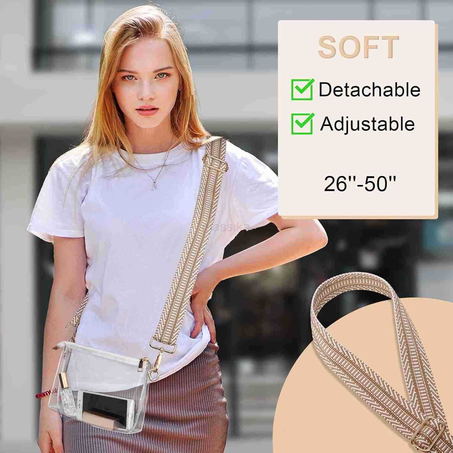 Clear Purse for Women Stadium Approved Crossbody Bag Small Stadium Bag for Concerts Sports Events M250909