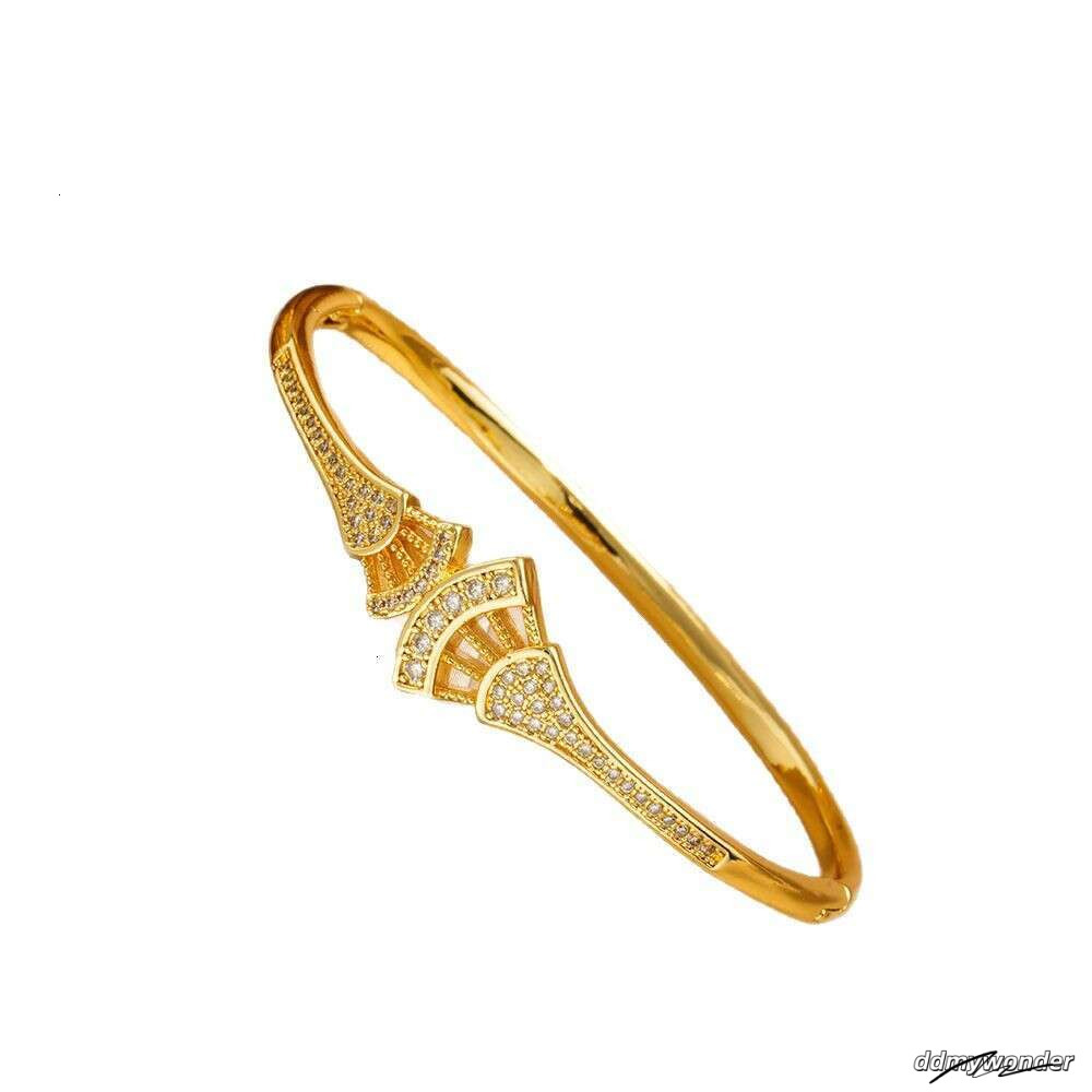 Real Gold Plated Full Dia Angel Wing For Women, Light Style, Elegant Fashionable Versatile High-End Bracelet ddmywonder ddmywonder