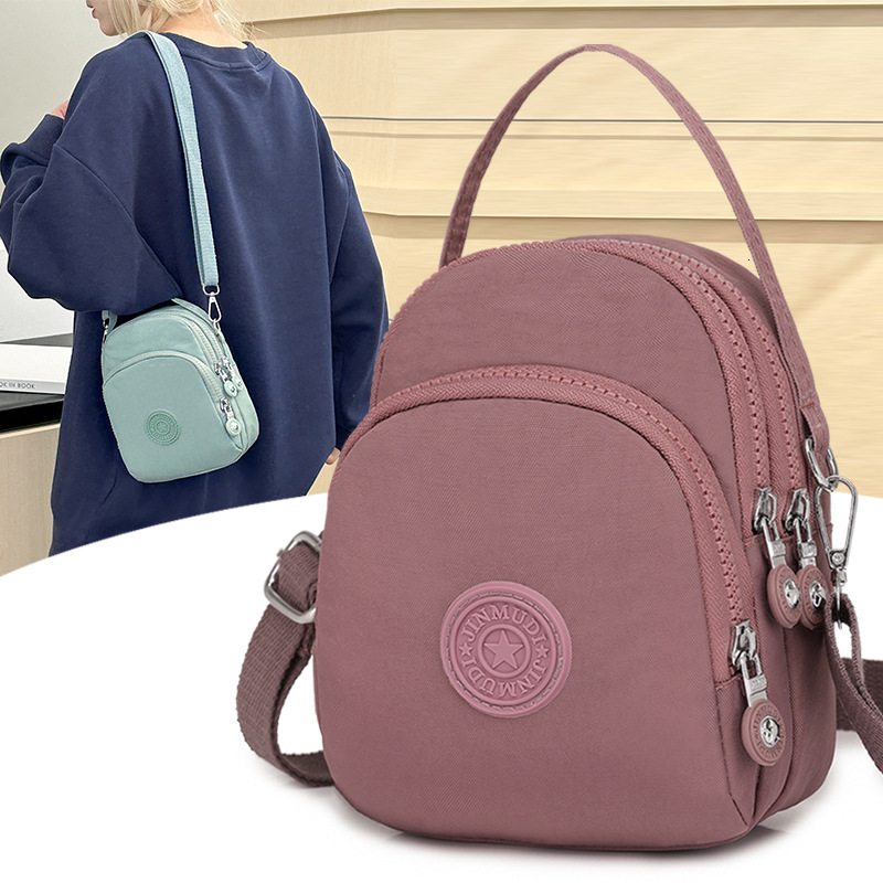 Women's Coin Purse Phone Fashion Simple Waterproof Shell Multi-Compartment Solid Color Commuter Trendy Crossbody Bag