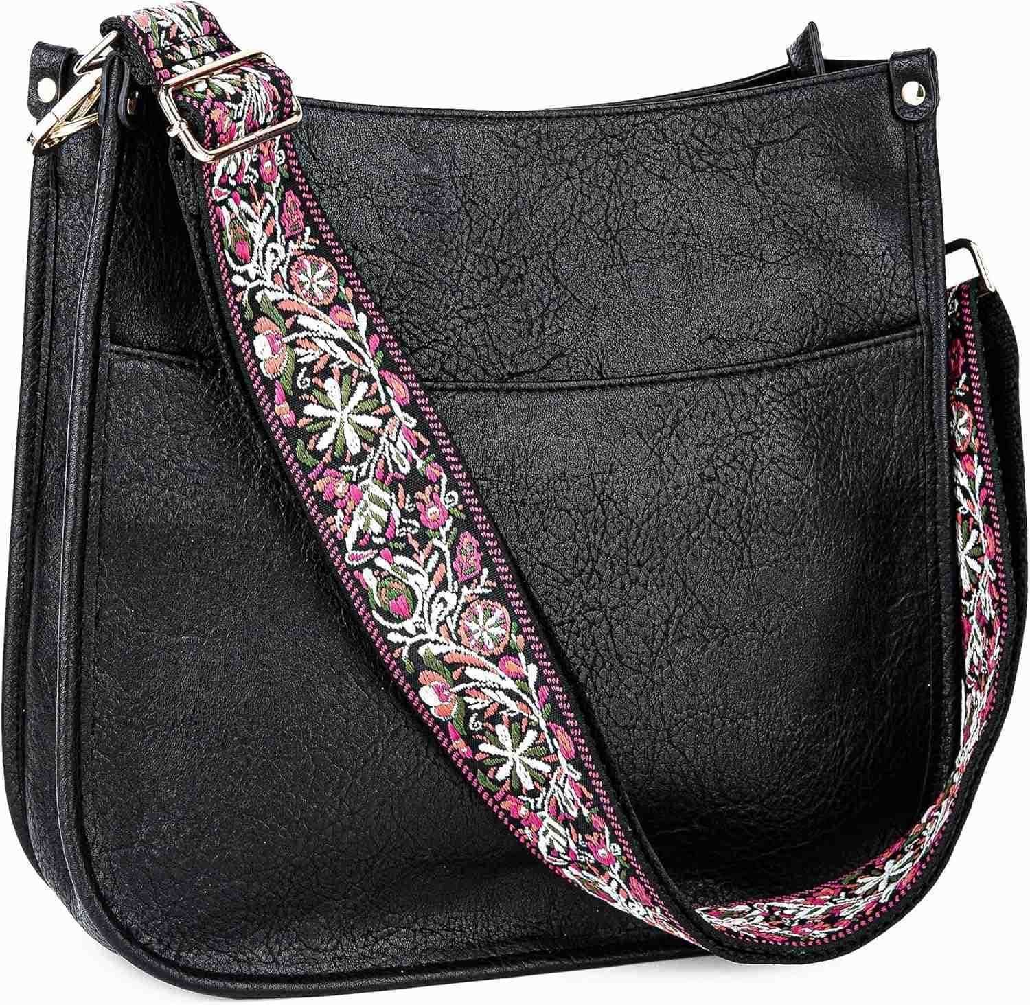 Vegan Leather Crossbody Fashion Shoulder Bag Purse with Adjustable Strap M250910