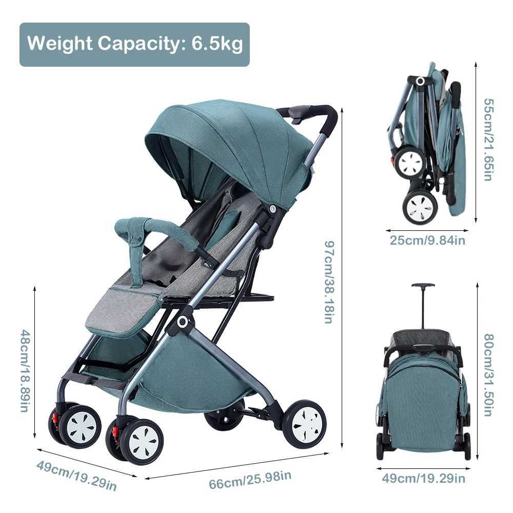 Lightweight Baby Stroller Compact Toddler Travel Stroller For Airplane Infant Stroller W 5Point Harness Adjustable Backrest W250910