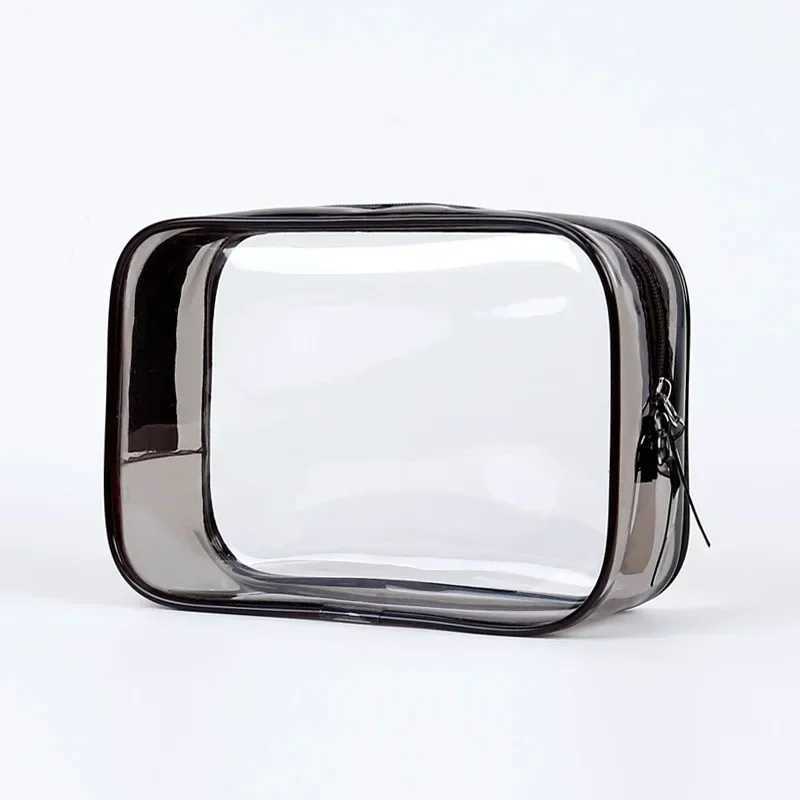 PVC Transparent Cosmetic Bag Men Women Zipper Clear Makeup Bags Beauty Case Travel Organizer Storage Bath Toiletry Wash BagXJ250910