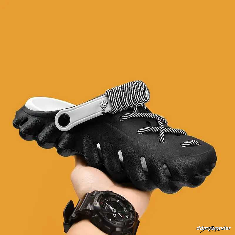 2025 Fion Mens Outdoor Sandals Summer Beach Shoes Thick Bott Hollow-Out EVA Breathable Slip-On Water Slippers Couples ddmywonder ddmywonder