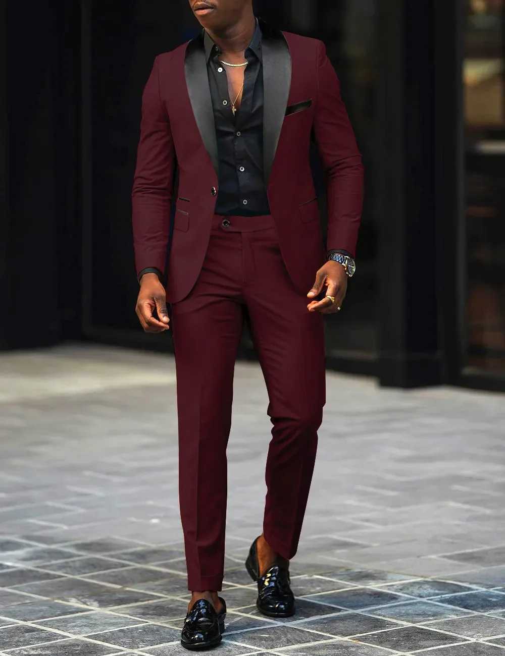 High Quality Mens Business Casual Suit For Wedding Groom Wear Prom Best Man Blazer Slim Fit 2 Pieces Size JacketPant W250910