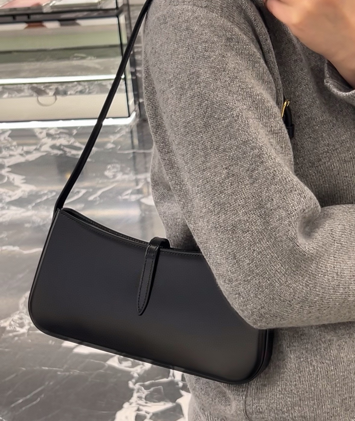 Genuine Leather Delicate Shoulder Bags TINA Cowhide Underarm Bag Women Designer Hobo Fashion Purses And Handbags 2025 New Luxury Phone Cosmetic Bag 3363