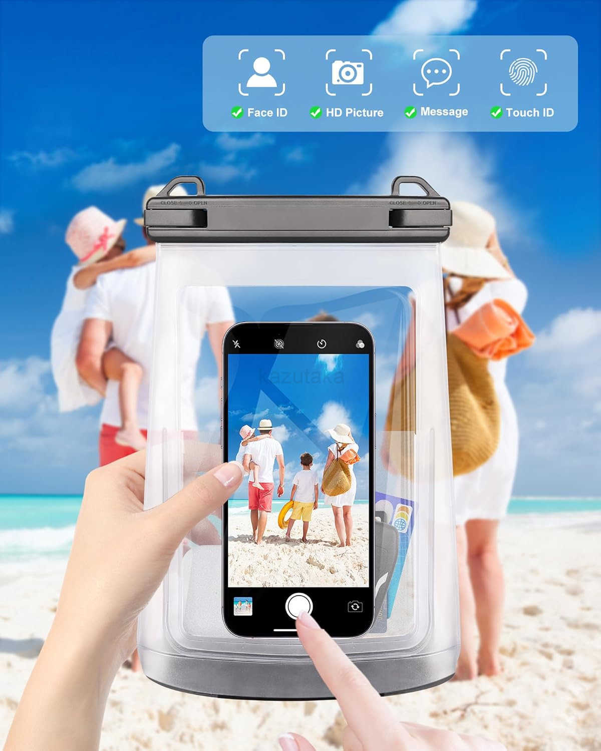 12L Waterproof Phone Pouch for iPhone 16 15 14 11 Pro Max S24 S21 Floating Large Capacity Dry Bag Stores Sunscreen Sunglasses Oversized Waterproof Bag