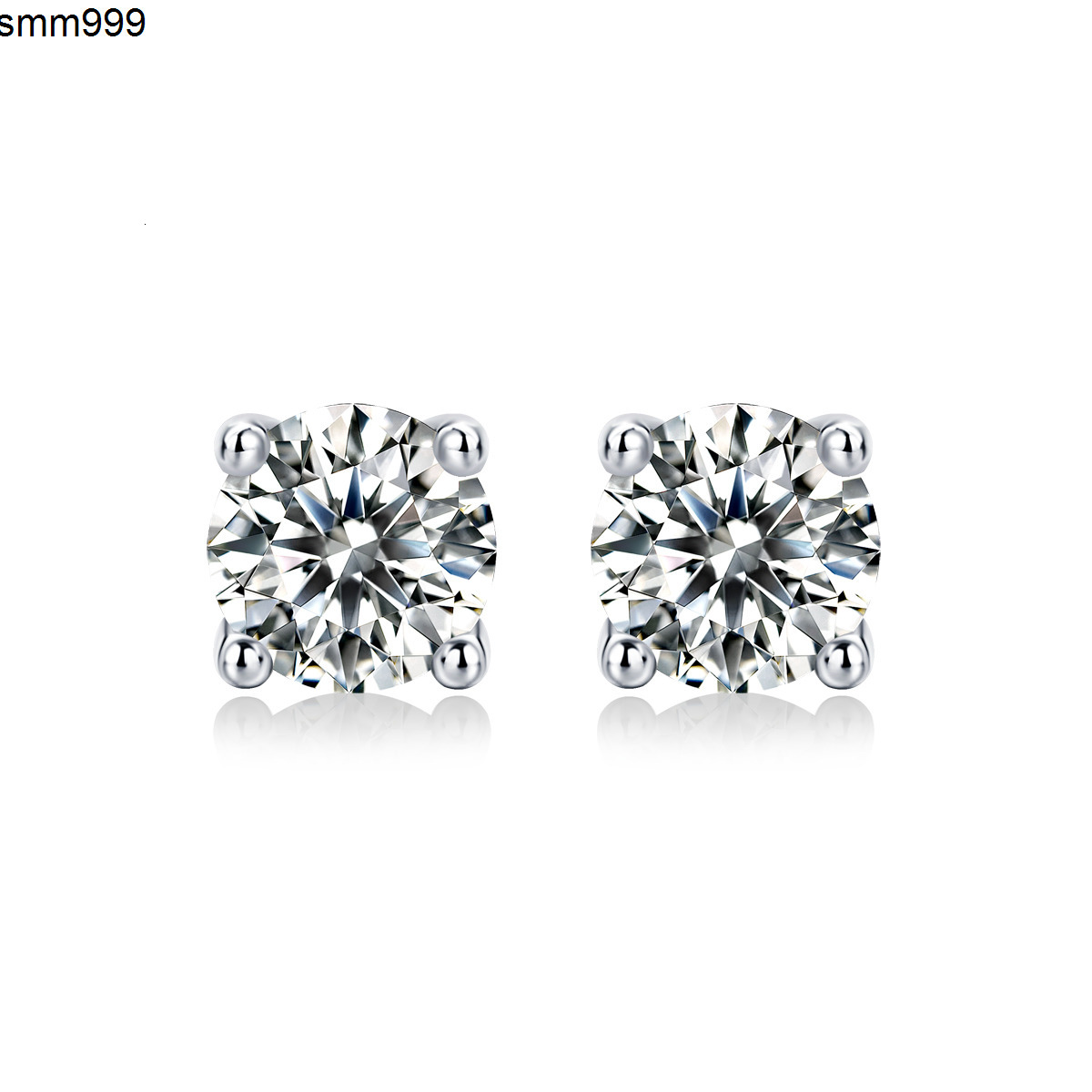 05 Carat round Moissanite Gemstone Earrings Simple Design 18K Gold Plated Fashion Jewelry with Luxury Touch
