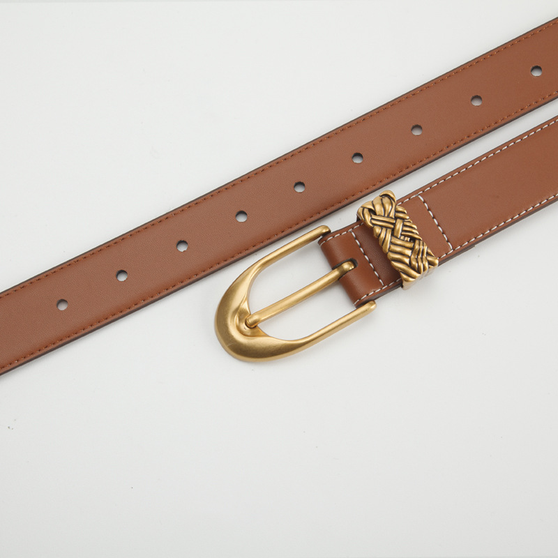 Suede Leather Womens Belt Distressed Matte Finish Belt Vintage Western Buckle for Jeans Dresses Boho Decor