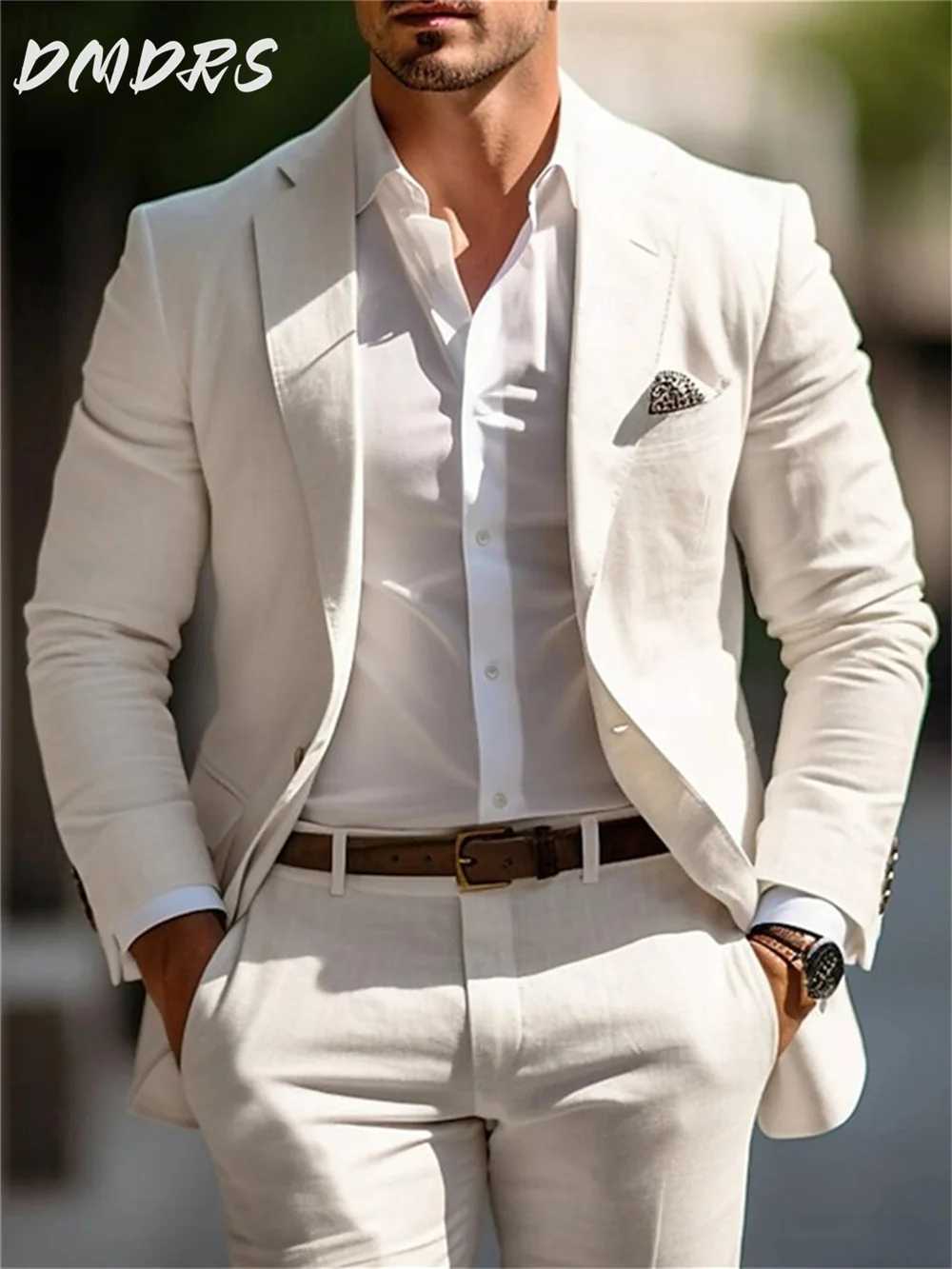 Classic Summer Mens Suit 2PCS For Wedding Formal Solid Suit Including Jacket Pants For Party Classic Occasion Clothing W250910