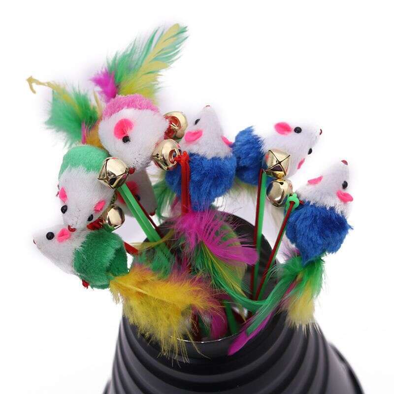 designer brand New Pet Little Mouse Bell Wand Supplies Toy Cat Teaser Artifact
