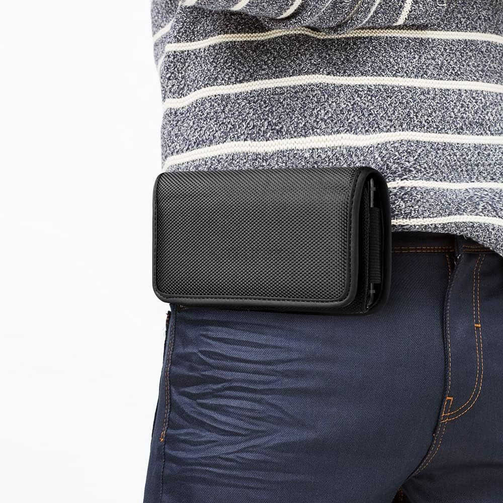 Nylon Cell Phone Pouch Holster Case Bag with Belt Clip for iPhone 14 13 12 11 Pro Max Moto S22 S21 S20 Fe Plus Ultra A12 A13 A32 A53 A03s Note 20 Ultr