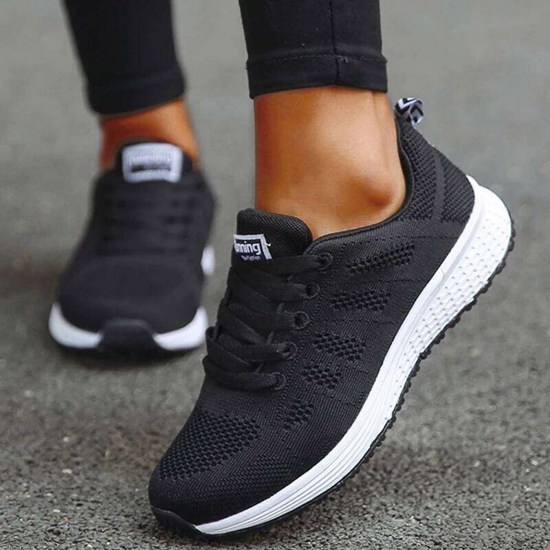 Women's Sneakers 2025 Breathable Trainers Comfortable Sneakers Women Mesh Fabric Lace Up Female Footwear Women Shoes Zapatillas