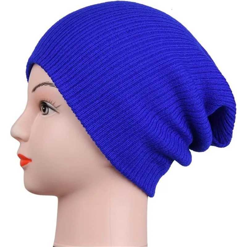 Solid Unisex Beanie Autumn Casual Soft Knitted Beanie Stretch Skull Hat Fashion Warm Hat Men Women Plain Daily HatXJ250910