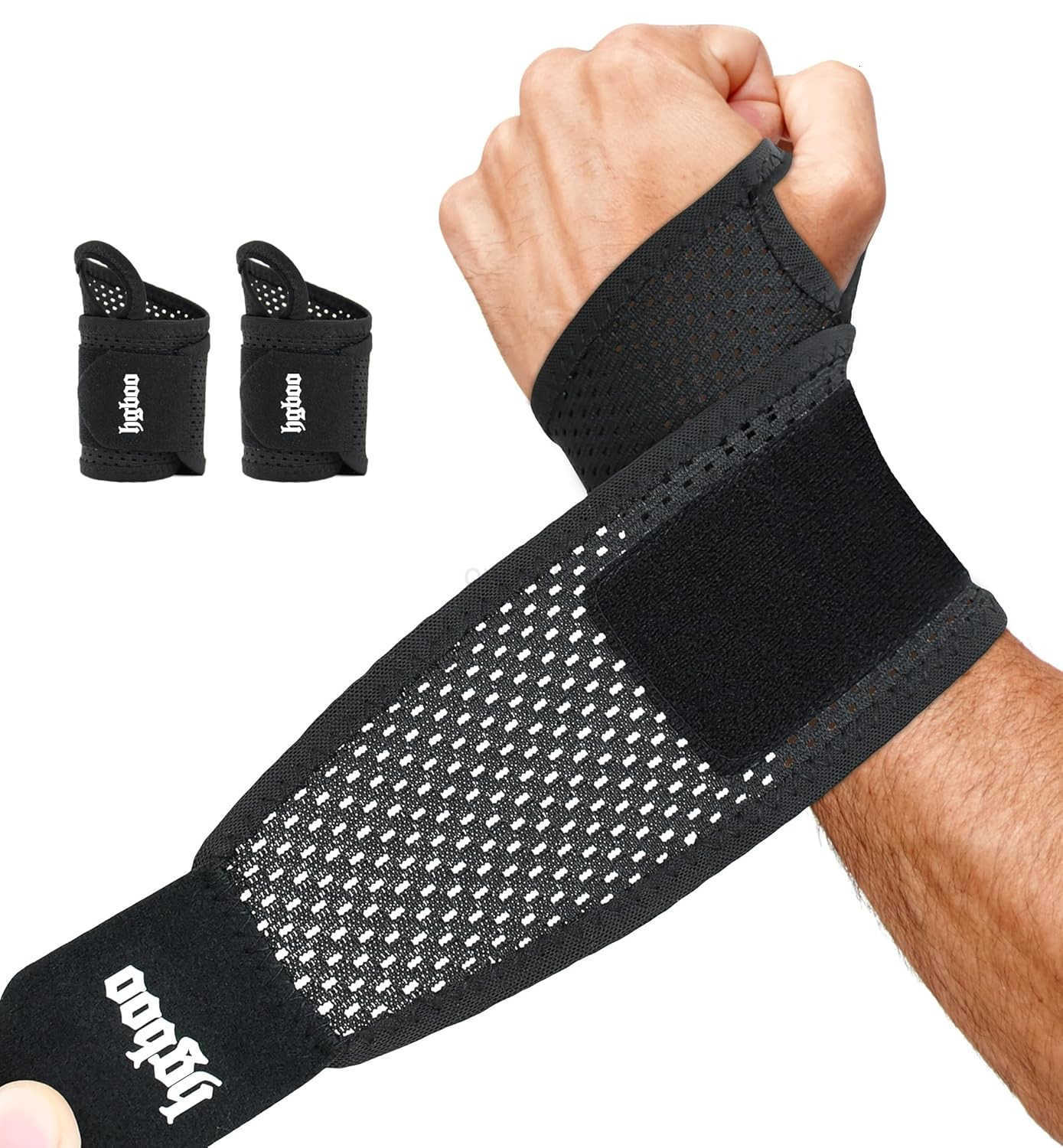 2Pack UltraThin Wrist Braces Breathable Comfort Mesh Fabric Support for Pain Relief Ideal for Carpal Tunnel Tendonitis Sports Fitness and Daily Use Ad