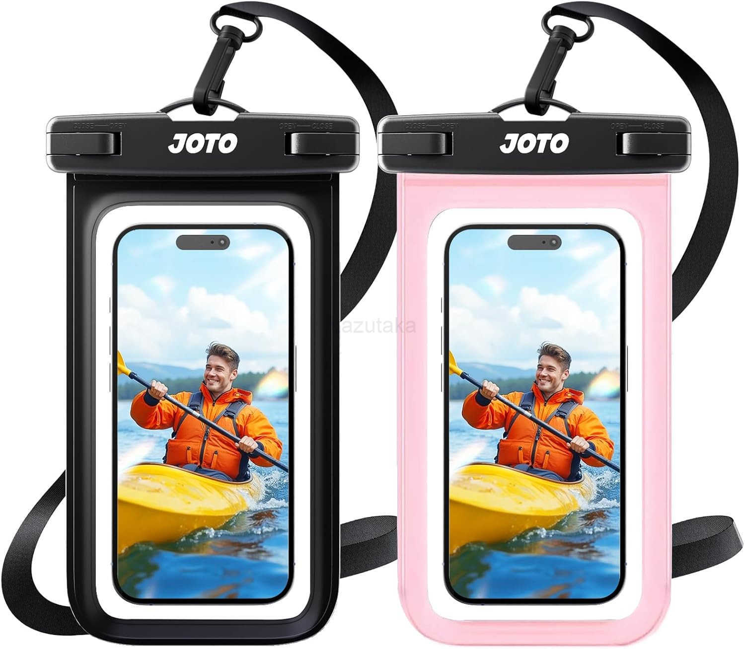 2 Pack Waterproof Phone Pouch Case Up to 7 IPX8 Underwater Phone Case Cellphone Dry Bag for iPhone 16 15 14 13 12 Pro Max Xs Max XR X 8 7 6S Plus SE S