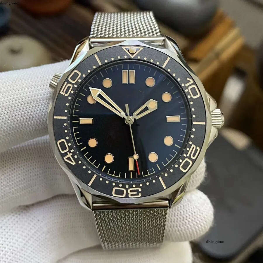 BRAND New Limited Edition Wrist watch Sea Diver 300 master Titanium No Time To Die James B 007 Automatic 42mm Mesh Nato Stainless Steel Bracelet Men's Gift