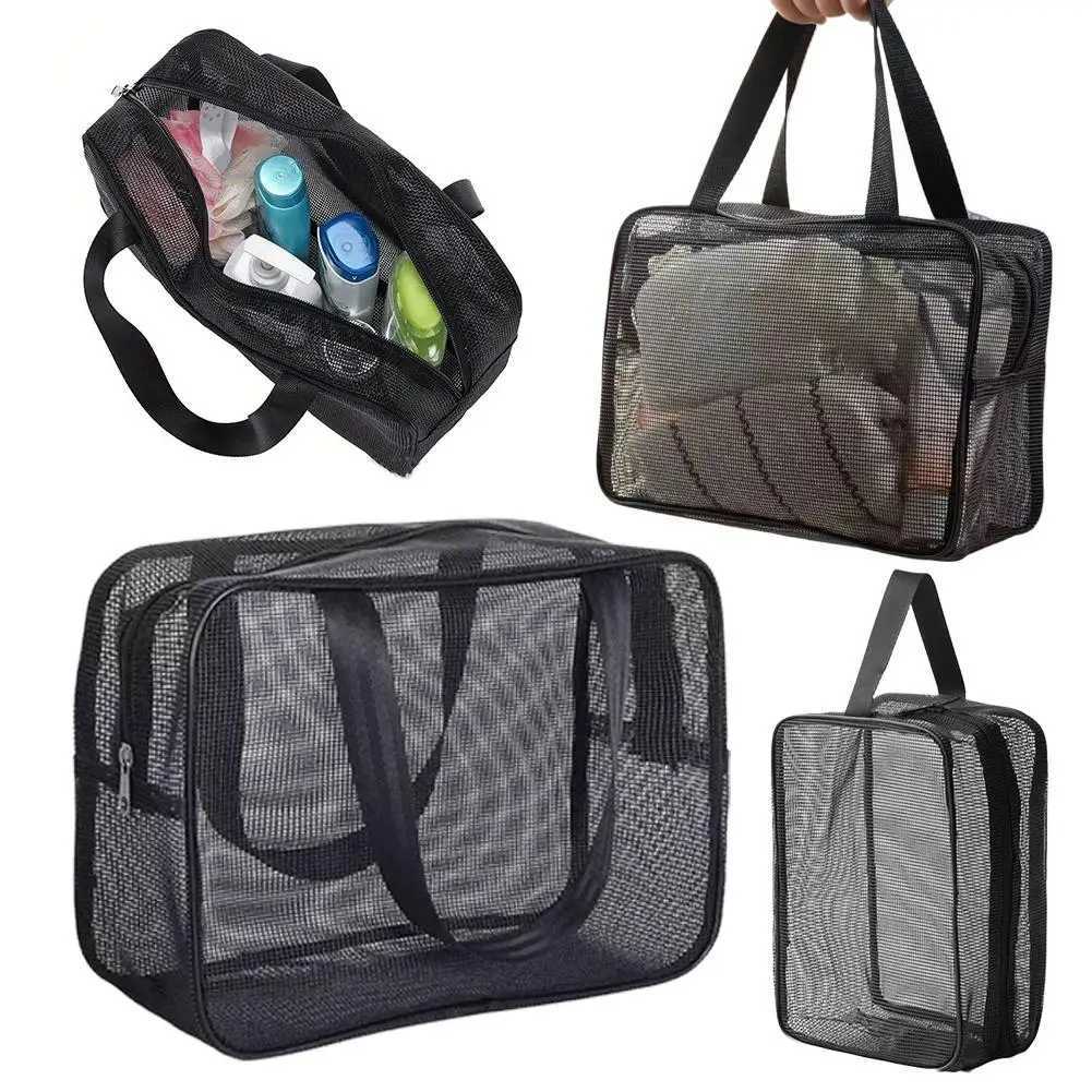 Mesh Shower Storage cosmetic bag Portable Large Capacity Tote Bag men Fitness bath storage bag Toiletry OrganizerXJ250910