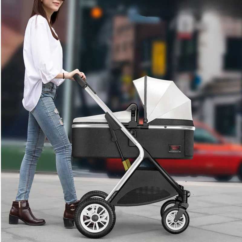 High View Twin Stroller Lightweight Baby Stroller Folding Shock Absorber Detachable Double Childrens Carriage Multifunctional W250910