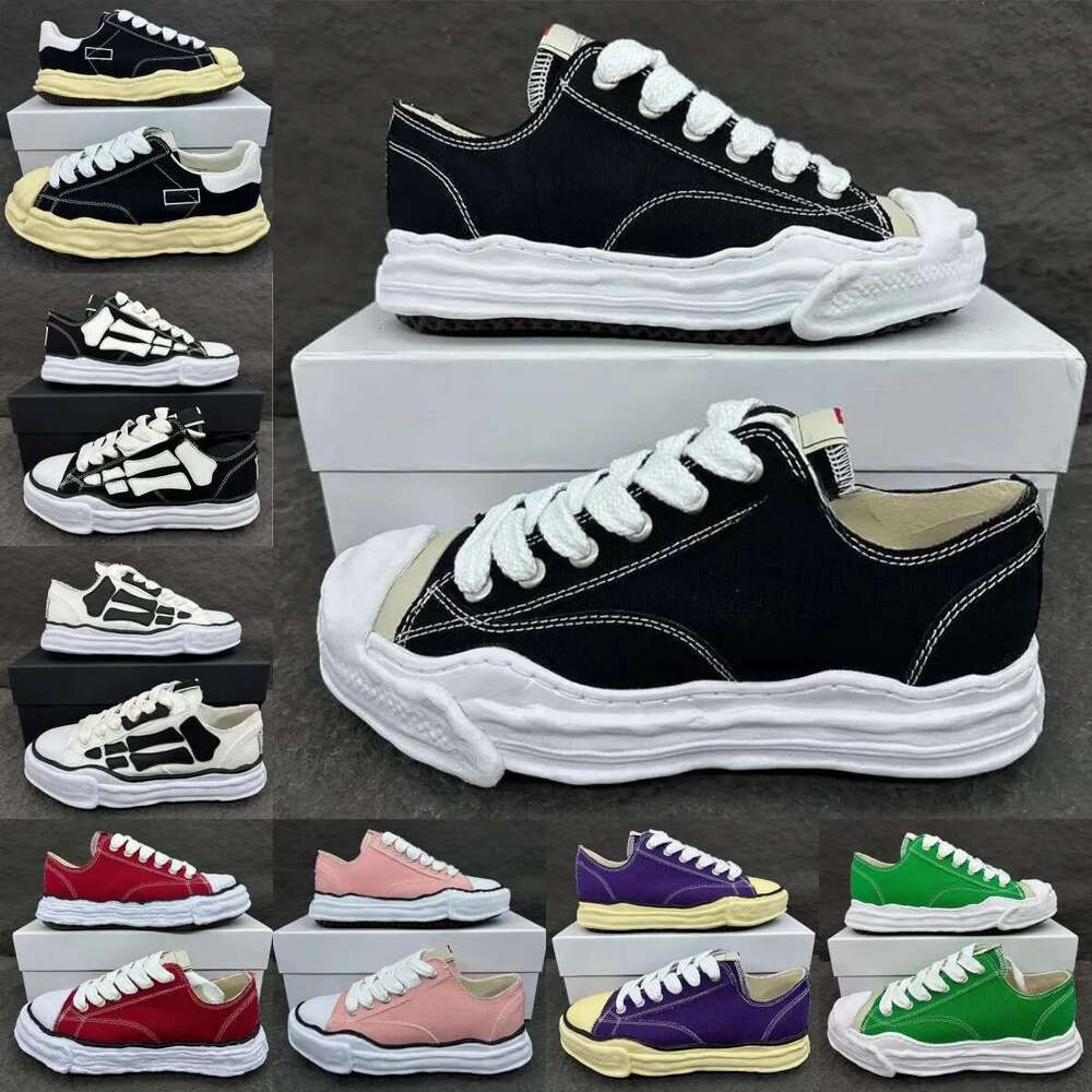10A Top Designer Mason Peterson OG Sole Canvas Blakey Dress Shoes Men Women Trainer Dissoed Low Natural Hank Trainer Blue Purple Green Black White Bone Sneakers