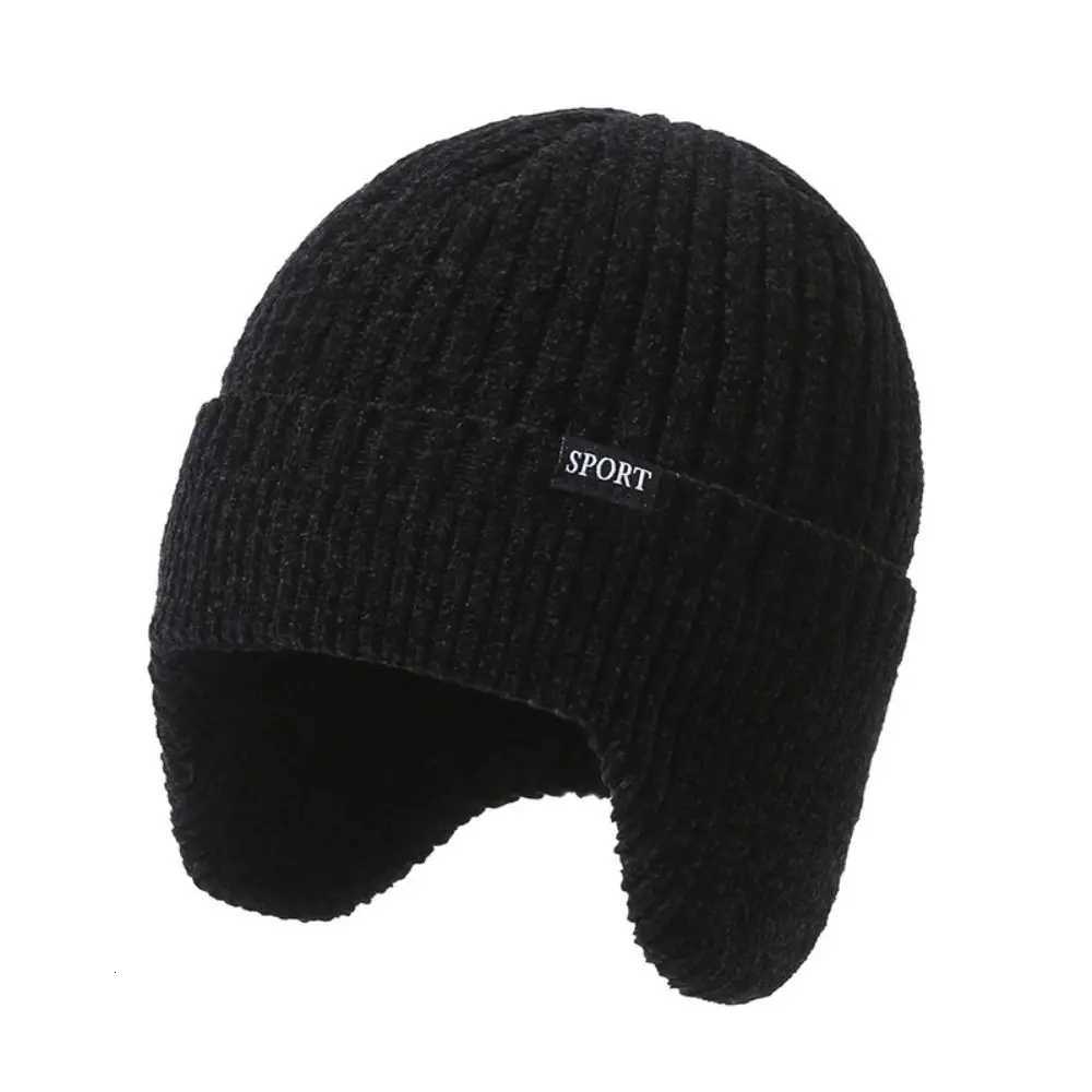Casual Windproof Knitted Hat Warm Breathab Woon Hats Face Protection Thicke Ear Protectors s Winter G250910