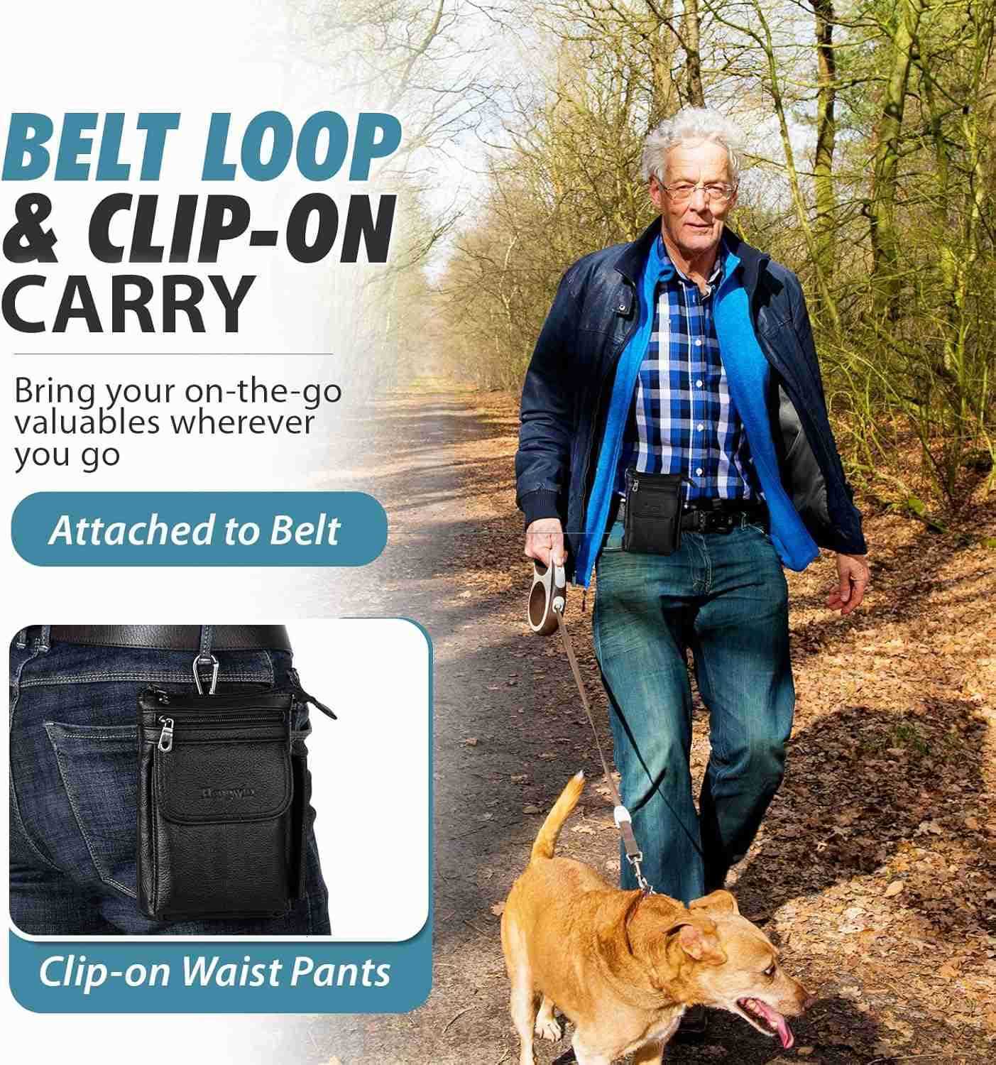 Genuine Leather Small Crossbody Purse for Men Women Travel Passport Wallet Cell Phone Shoulder Holster Belt Pouch Messenger Bag Z250910