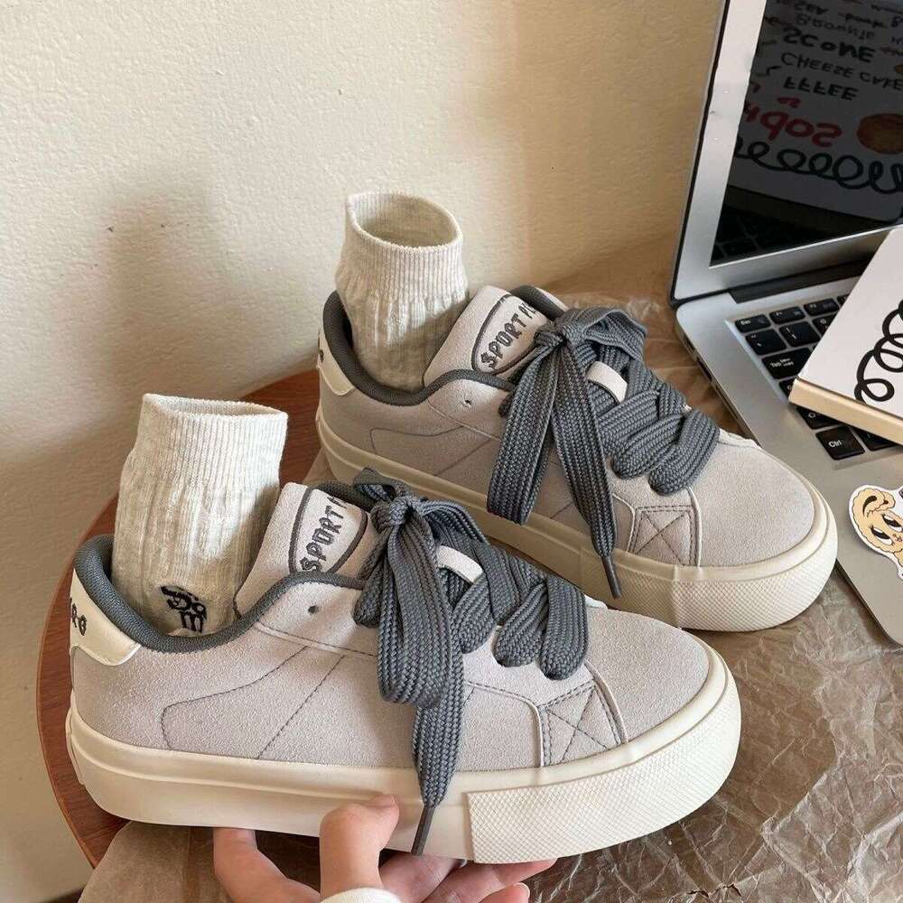 Canvas for Women 2025 Spring and Autumn New Style Shoes Ins Trend Versatile Niche Student Thick-Soled Casual Sneakers
