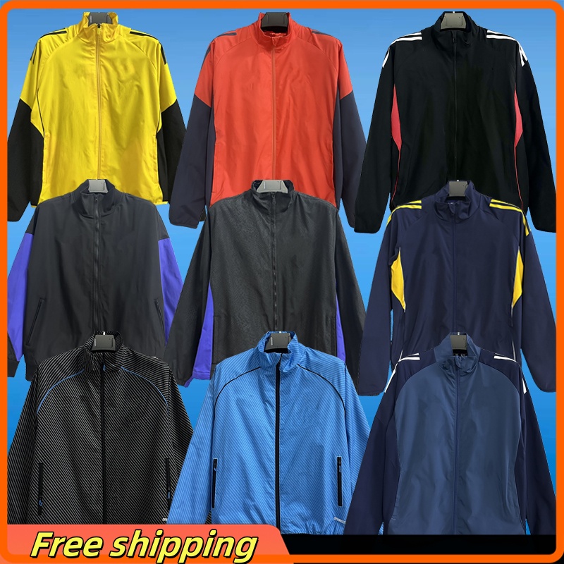 S-2XL 2025 2026 Football windbreaker hooded jacket Lightweight sun protection clothing spring summer jackets Sleeve arm Men Clothings Soccer Jerseys windbreaker