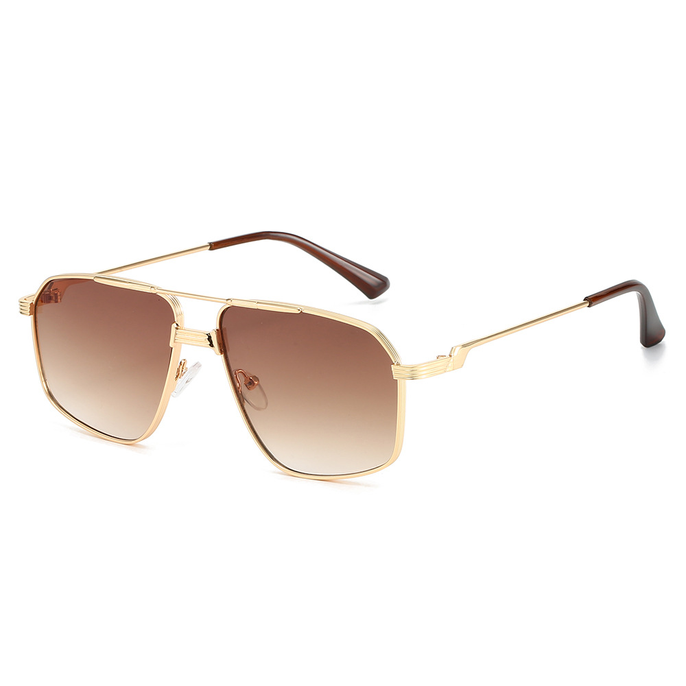 Cross-border new retro metal sunglasses women's fashion high-end sun protection sunglasses men's oval small frame glasses trend